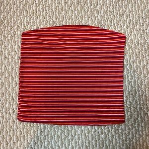 Garage red striped tube top